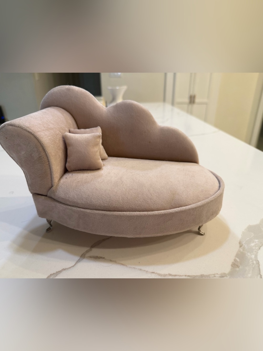 Plush Cloud Chair in Blush Pink -Inspired jewelry organizer/storage